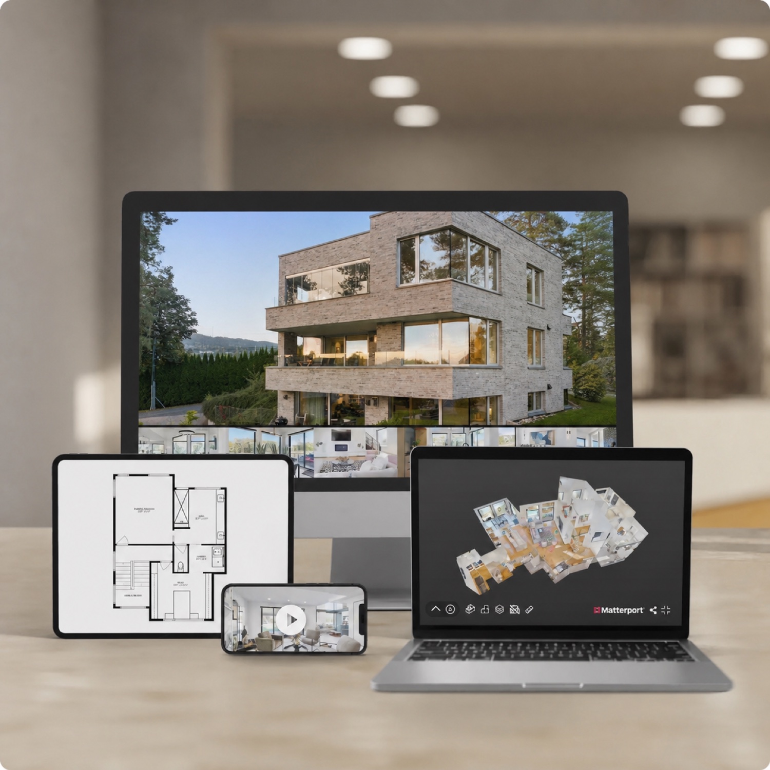 Forhåndsvisning av digital Matterport-visning